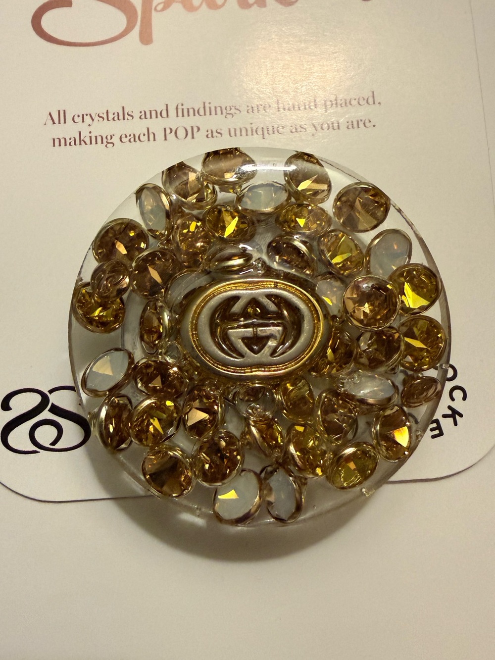 Spark*l Pop-Socket with Gucci Hardware and Swarovski crystals